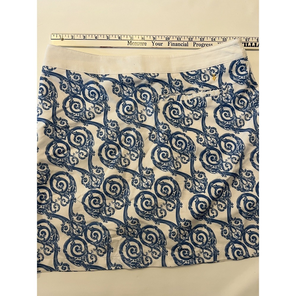 Nancy Lopez Tri Skort Womens Size 10 Golf‎ Blue White desert dry paisleu - Picture 6 of 6